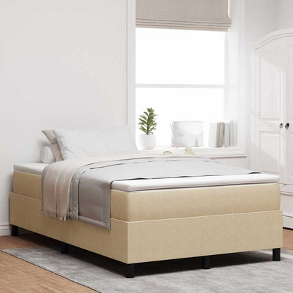 Letto a molle Grigio chiaro e bianco 120 x 190 cm