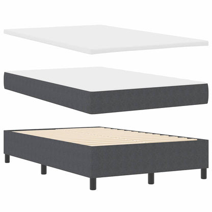 Letto a molle Grigio Scuro e Bianco 120 x 200 cm