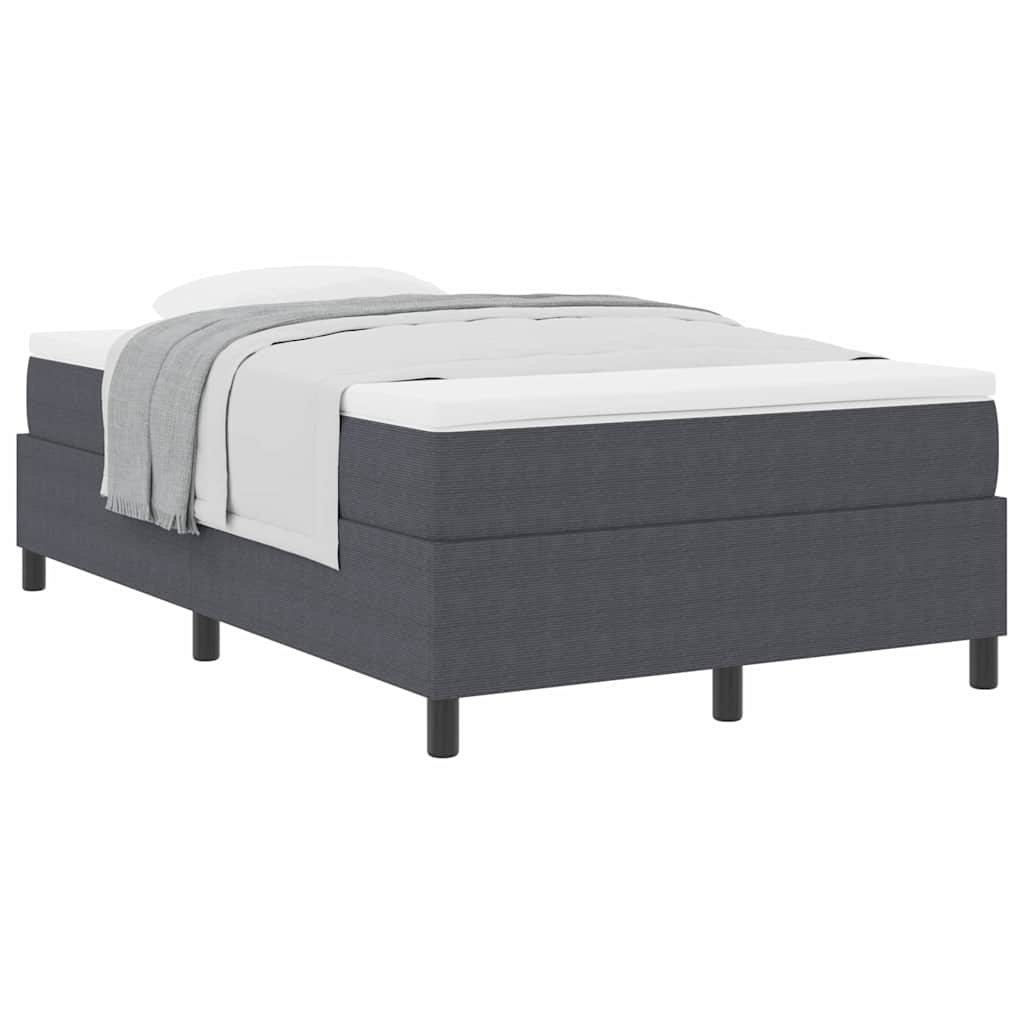 Letto a molle Grigio Scuro e Bianco 120 x 200 cm