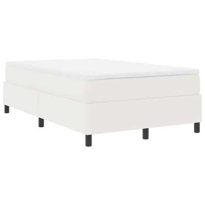 Letto a molle Crema e Bianco 120 x 200 cm Tessuto in Cords