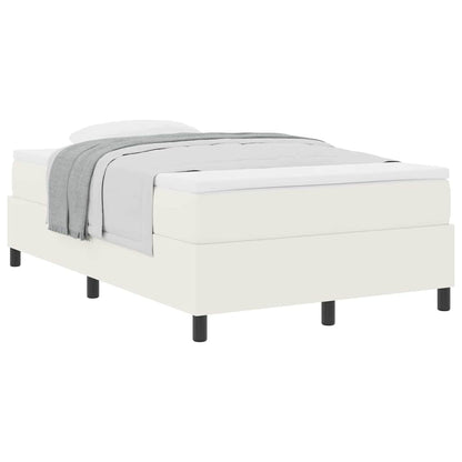 Letto a molle Crema e Bianco 120 x 200 cm Tessuto in Cords