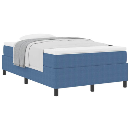 Letto a molle Blu e Bianco 120 x 200 cm Tessuto in Cords