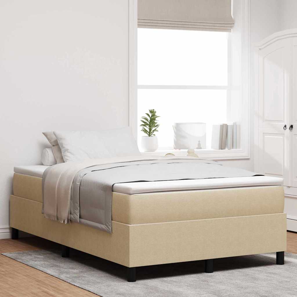 Letto a molle Grigio chiaro e bianco 120 x 200 cm