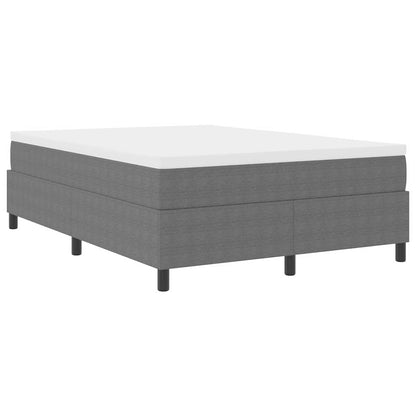 Letto a molle Grigio chiaro e bianco 140 x 190 cm