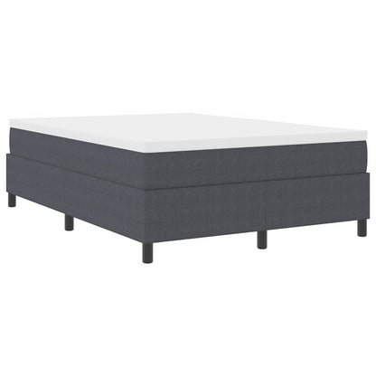 Letto a molle Grigio Scuro e Bianco 140 x 190 cm
