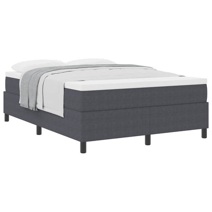 Letto a molle Grigio Scuro e Bianco 140 x 200 cm