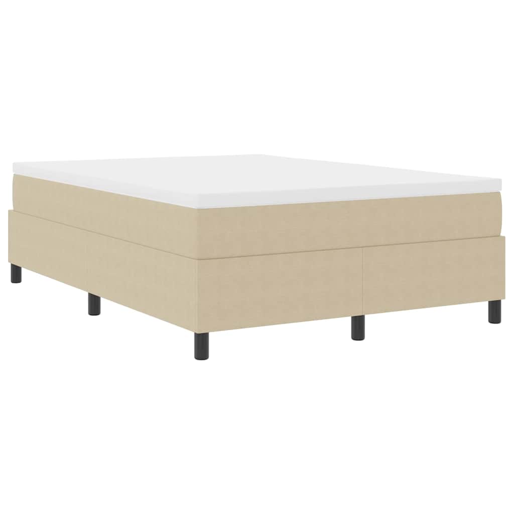 Letto a molle Grigio chiaro e bianco 140 x 200 cm