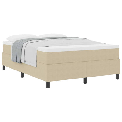 Letto a molle Grigio chiaro e bianco 140 x 200 cm