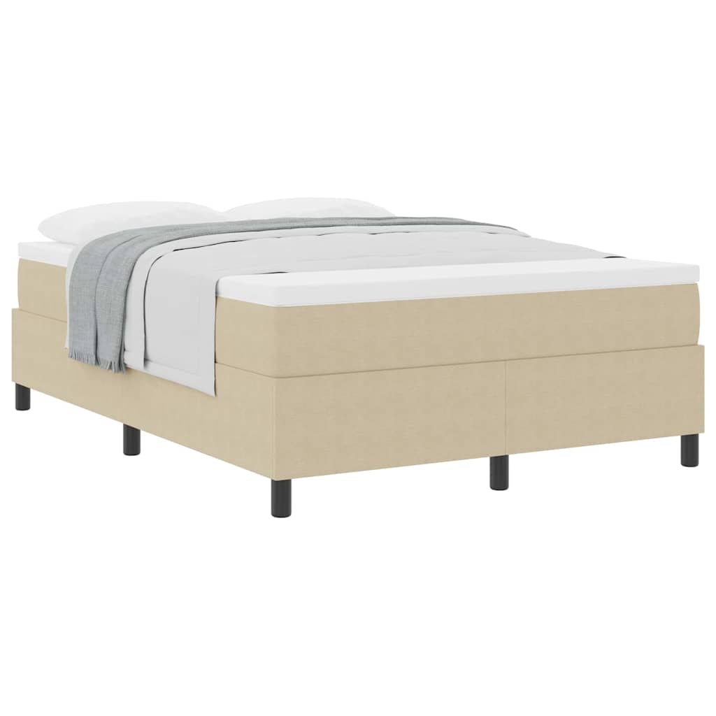 Letto a molle Grigio chiaro e bianco 160 x 200 cm