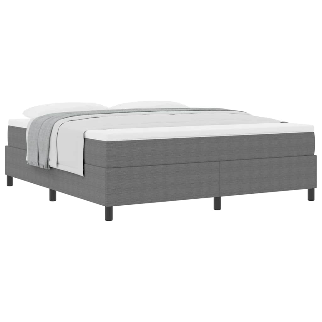 Letto a molle Grigio chiaro e bianco 180 x 200 cm