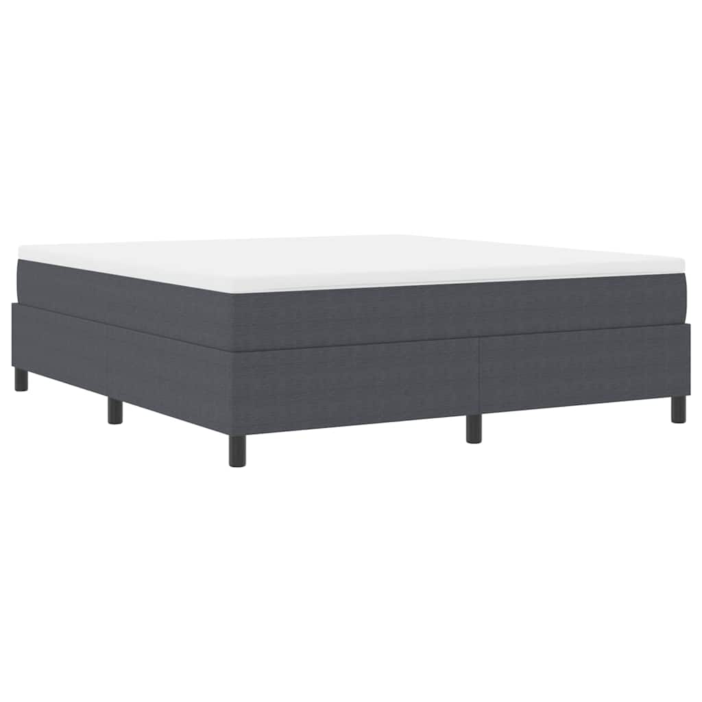 Letto a molle Grigio Scuro e Bianco 180 x 200 cm