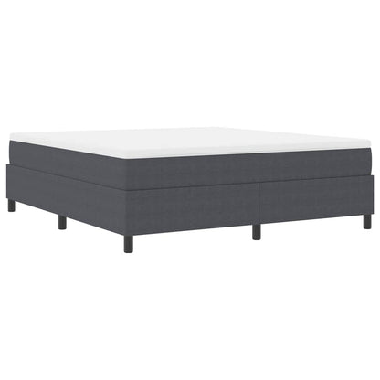 Letto a molle Grigio Scuro e Bianco 180 x 200 cm