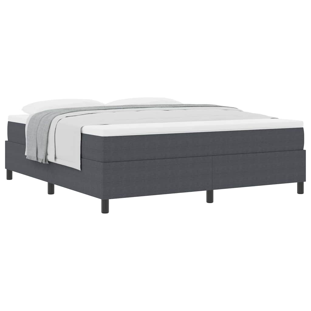 Letto a molle Grigio Scuro e Bianco 180 x 200 cm