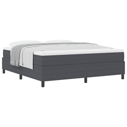Letto a molle Grigio Scuro e Bianco 180 x 200 cm