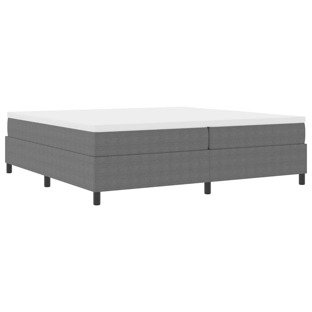 Letto a molle Grigio chiaro e bianco 200 x 200 cm