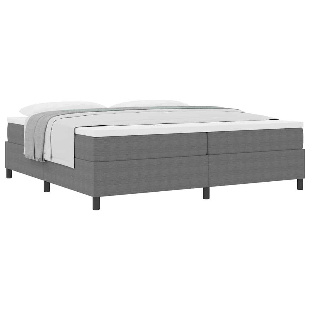 Letto a molle Grigio chiaro e bianco 200 x 200 cm