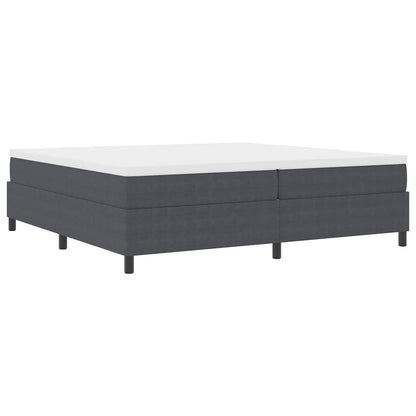 Letto a molle Grigio Scuro e Bianco 200 x 200 cm