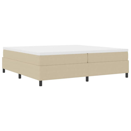 Letto a molle Grigio chiaro e bianco 200 x 200 cm