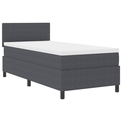 Letto a Sorgente LED Grigio Scuro e Bianco 90 x 200 cm