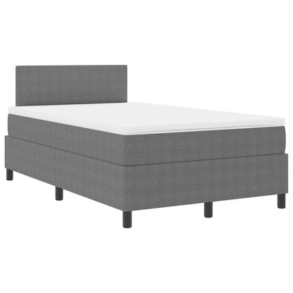 Letto a Sorgente LED Grigio chiaro e bianco 120 x 190 cm