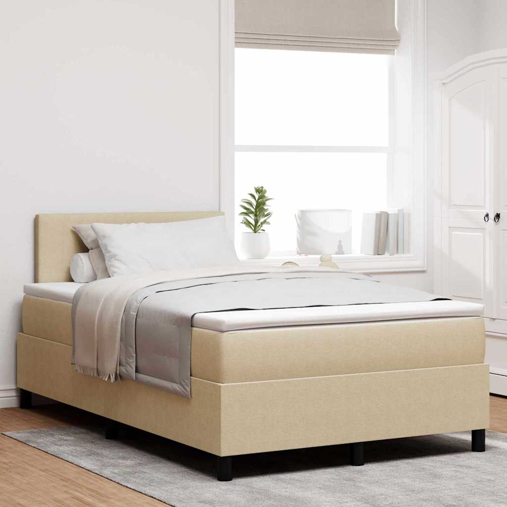 Letto a Sorgente LED Grigio chiaro e bianco 120 x 190 cm