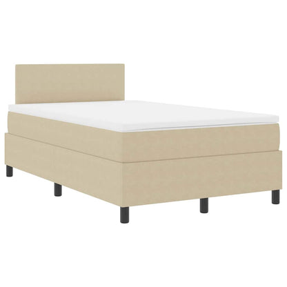 Letto a Sorgente LED Grigio chiaro e bianco 120 x 190 cm