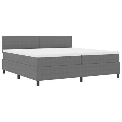 Letto a Sorgente LED Grigio chiaro e bianco 200 x 200 cm