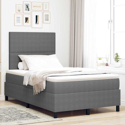 Letto a Sorgente LED Grigio chiaro e bianco 120 x 200 cm