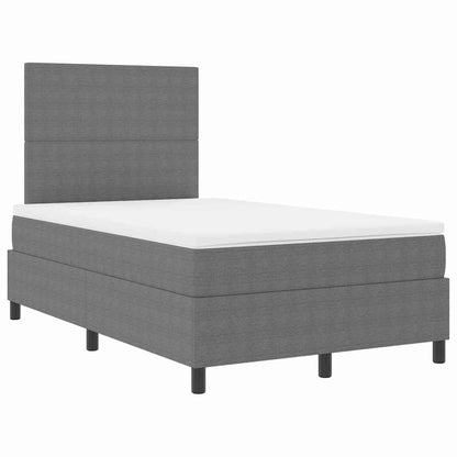 Letto a Sorgente LED Grigio chiaro e bianco 120 x 200 cm