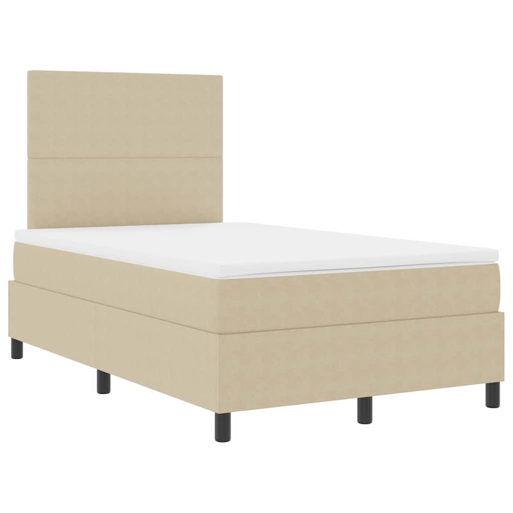 Letto a Sorgente LED Grigio chiaro e bianco 120 x 200 cm