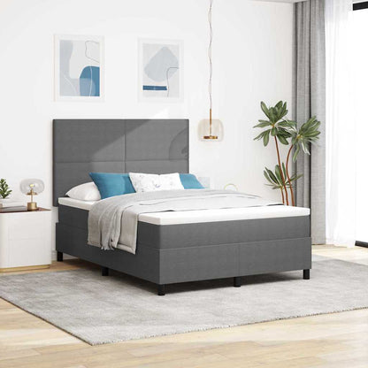 Letto a Sorgente LED Grigio chiaro e bianco 160 x 200 cm