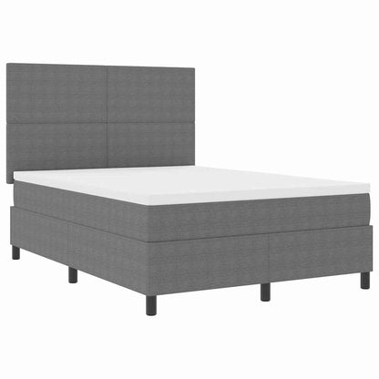 Letto a Sorgente LED Grigio chiaro e bianco 160 x 200 cm