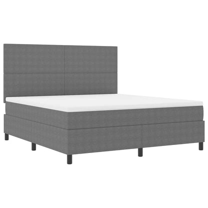 Letto a Sorgente LED Grigio chiaro e bianco 180 x 200 cm