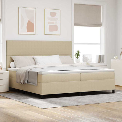 Letto a Sorgente LED Grigio chiaro e bianco 200 x 200 cm