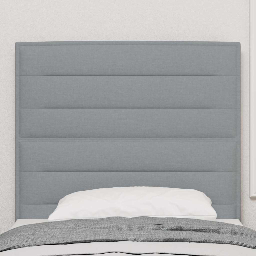 Testiera Grigio chiaro 80 cm Tessuto
