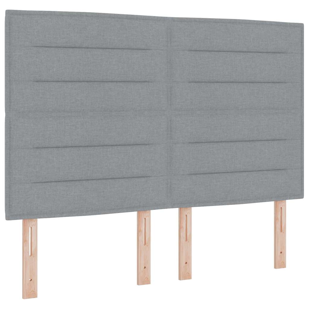 Testiera Grigio chiaro 144 cm Tessuto