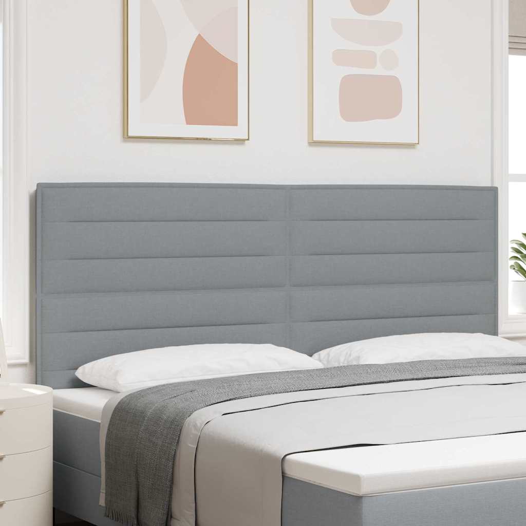 Testiera Grigio chiaro 200 cm Tessuto
