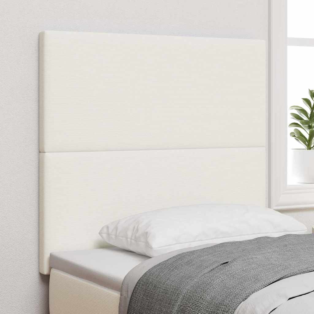 Testiera Crema 90 cm Tessuto in Cords