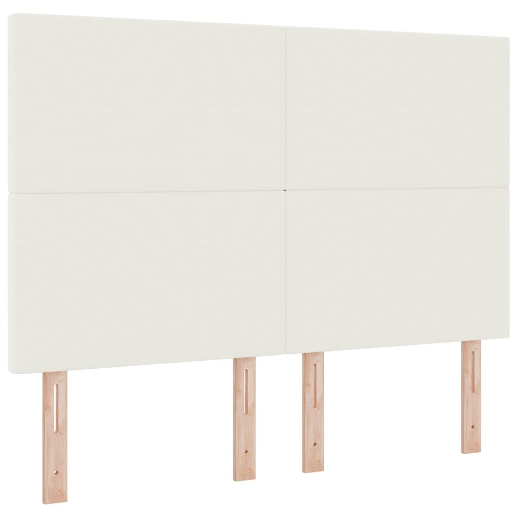 Testiera Crema 144 cm Tessuto in Cords