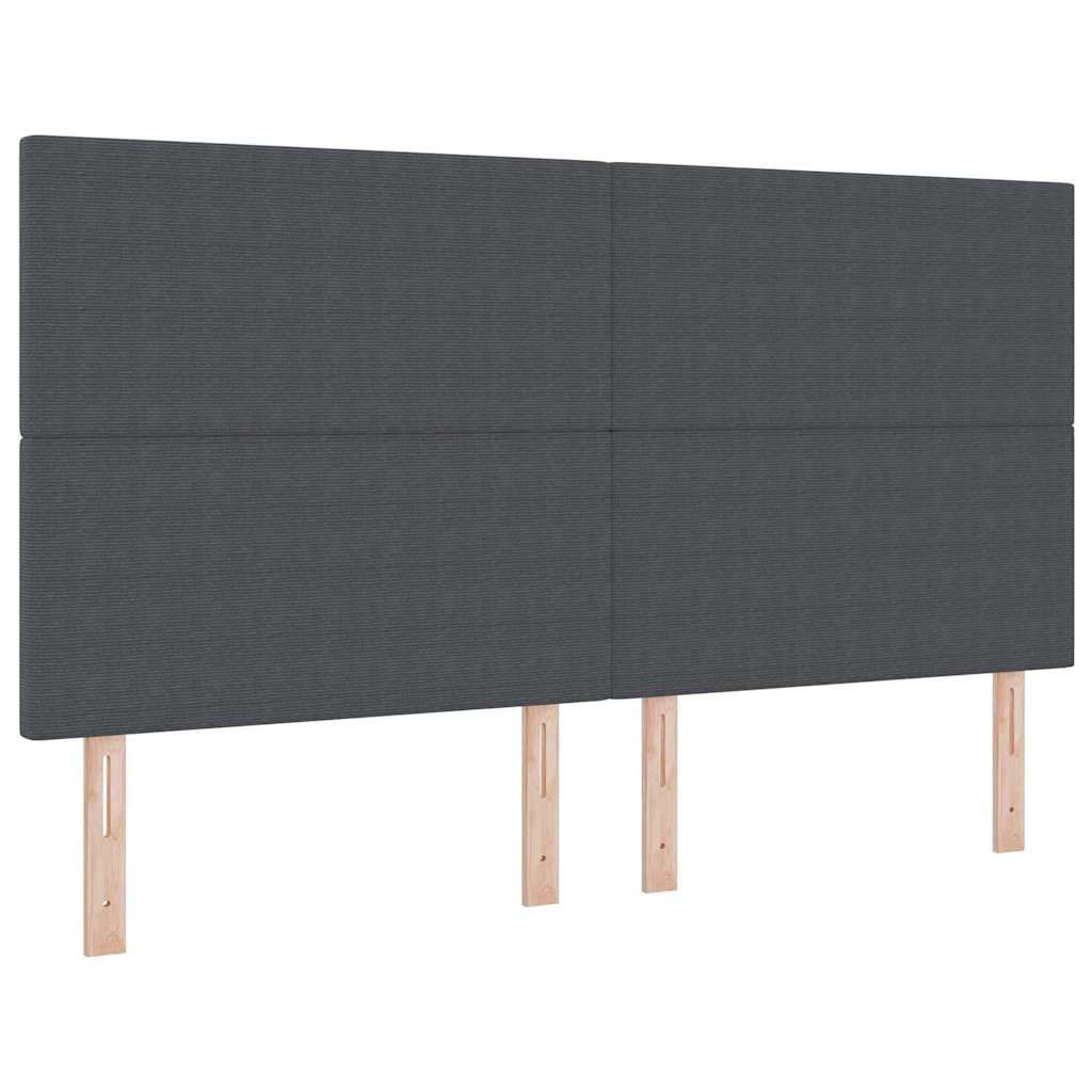 Testiera Grigio scuro 180 cm Tessuto in Cords
