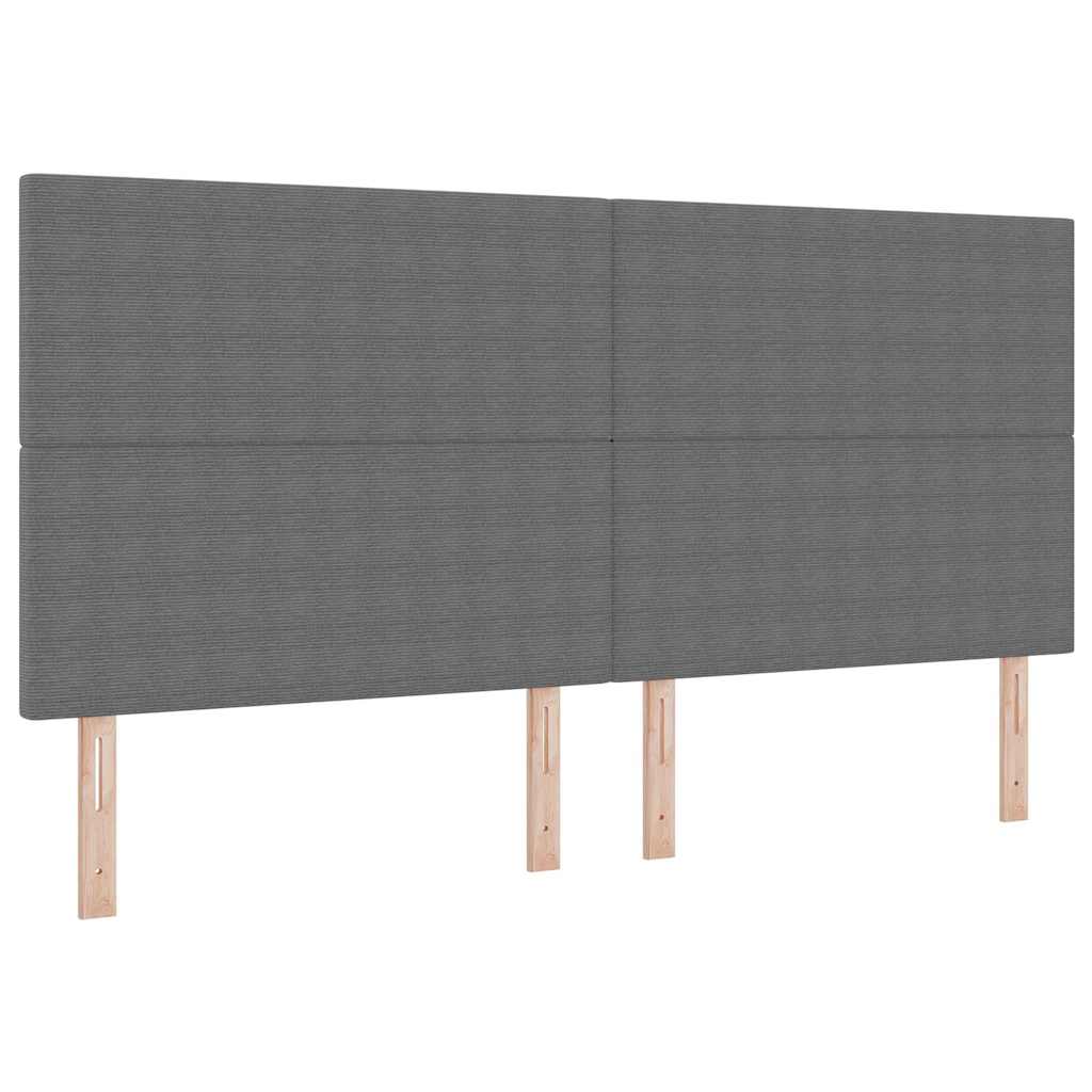 Testiera Grigio chiaro 200 cm Tessuto in Cords