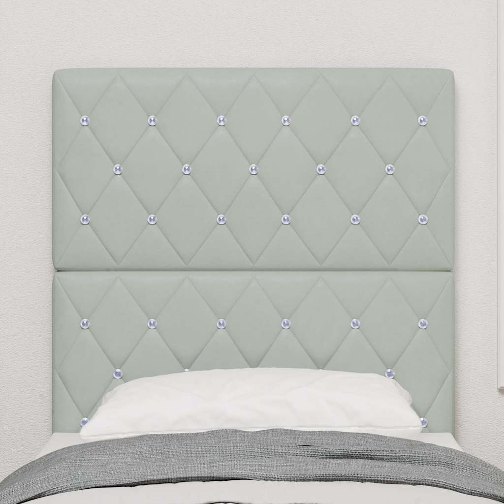 Testiera Grigio chiaro 80 cm Velluto