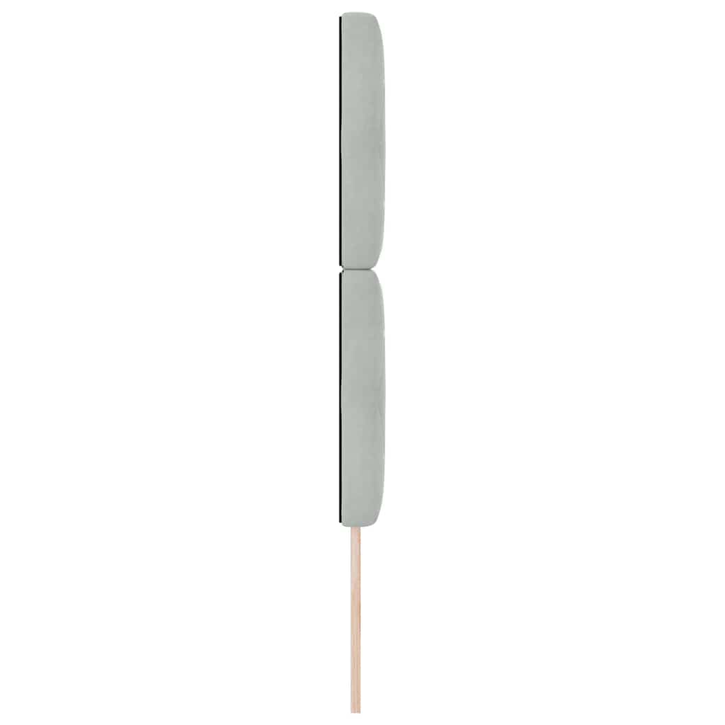 Testiera Grigio chiaro 80 cm Velluto