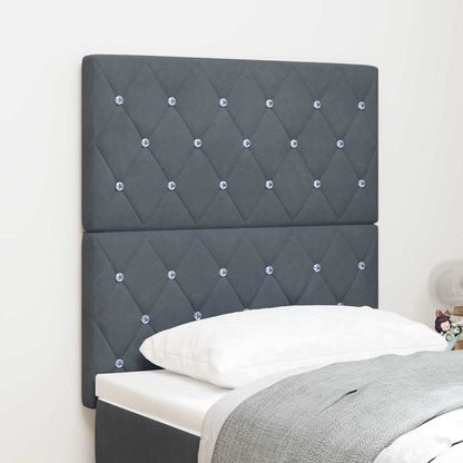 Testiera Grigio scuro 80 cm Velluto