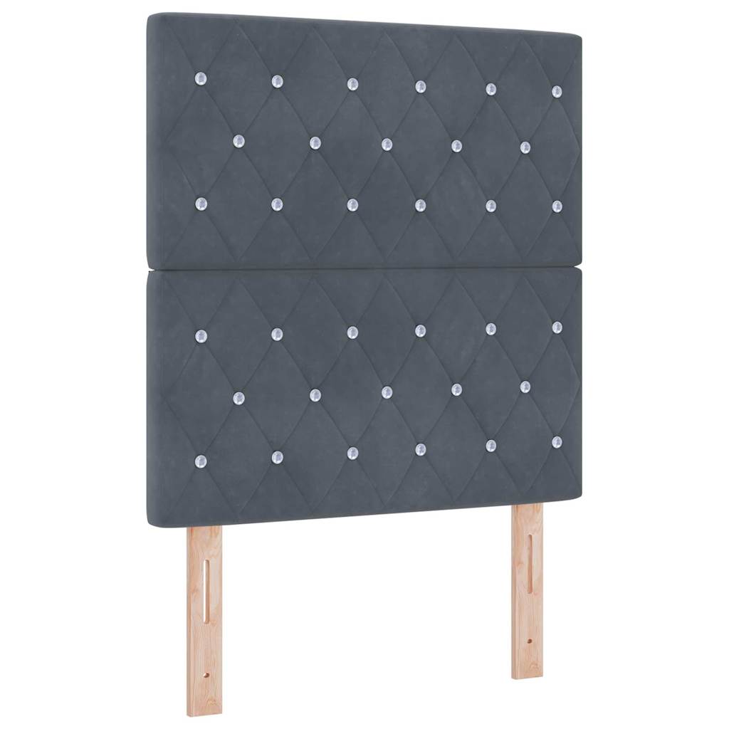 Testiera Grigio scuro 80 cm Velluto