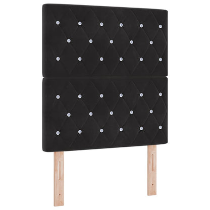 Testiera Nero 80 cm Velluto