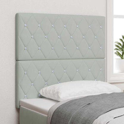 Testiera Grigio chiaro 100 cm Velluto