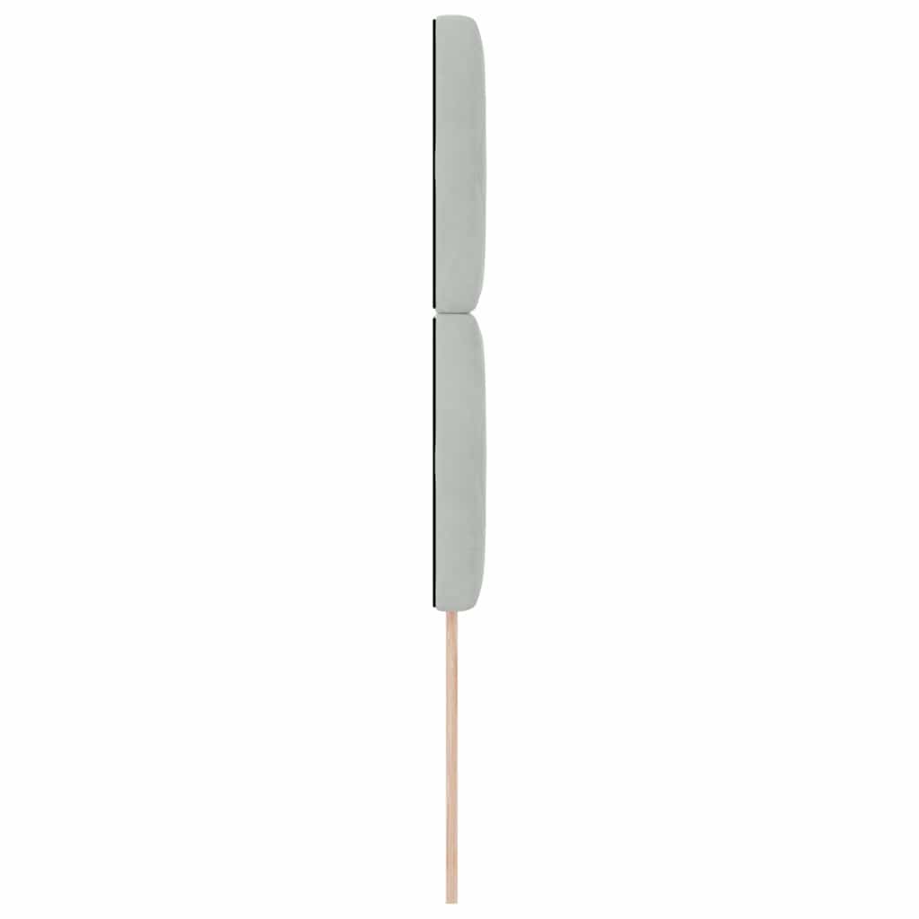 Testiera Grigio chiaro 100 cm Velluto