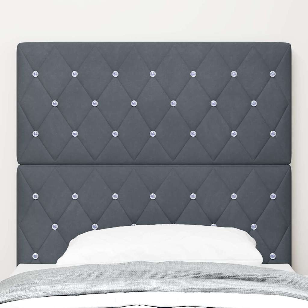 Testiera Grigio scuro 100 cm Velluto