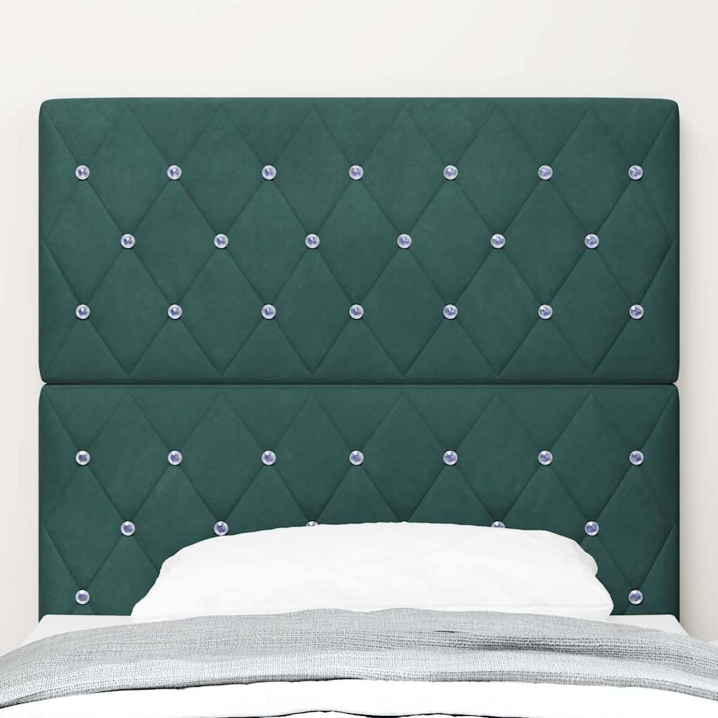 Testiera Grigio Verde Chiaro 100 cm Velluto